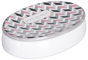 Мыльница Ромб розовая