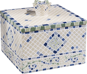 Диспенсер для ватных дисков Sibo Livorno Blue 2 предмета