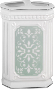 Стакан для зубных щеток WESS Hermitage бело-зеленый