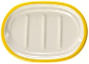 Мыльница бело-желтая