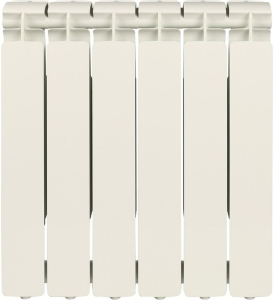 Радиатор секционный алюминиевый STOUT Bravo 500 боковое подключение 6 секций