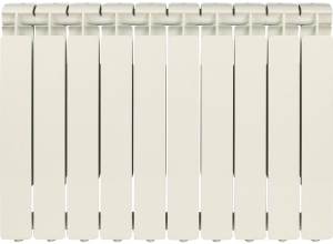 Радиатор секционный алюминиевый STOUT Bravo 500 боковое подключение 10 секций