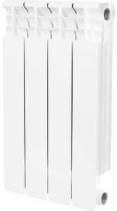 Радиатор биметаллический STOUT Space 500 4 секции боковое подключение RAL9016