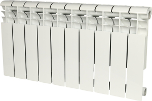 Радиатор секционный алюминиевый ROMMER Profi 350 боковое подключение 10 секций