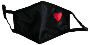 Фильтрующая полумаска защитная Сердце хлопок