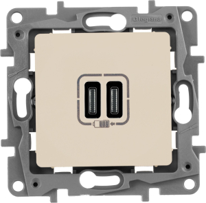 Розетка Legrand Etika USB Type-C бежевая