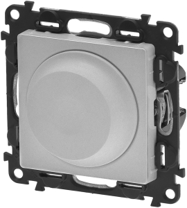 Светорегулятор Valena Life с поворотной ручкой алюминий