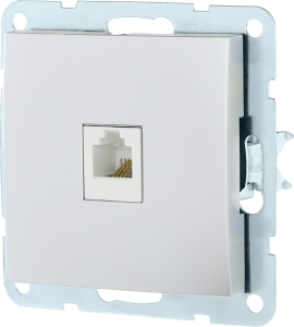 Розетка телефонная CROSSLINK LK60 телефонная серебро