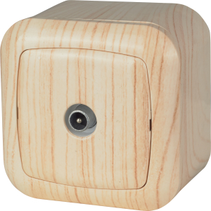 Розетка СП TV светлый дуб