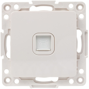 Розетка EKF Стокгольм Phone 1-местная RJ-11 белый