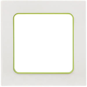 Рамка EKF Стокгольм 1-местная белая с линией цвета зеленый