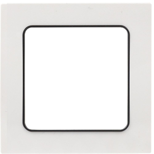 Рамка EKF Стокгольм 1-местная белая с линией цвета черный