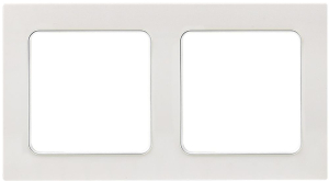 Рамка EKF Стокгольм 2-местная белая