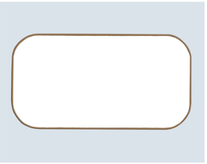 Рамка EKF Стокгольм для розетки 2-местная белая с линией цвета шампань