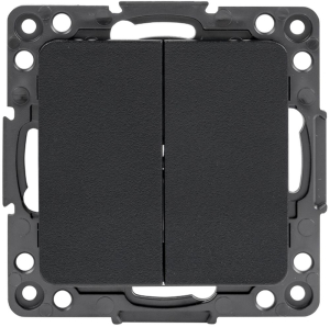 Выключатель EKF Стокгольм 2-кл. 10А черный