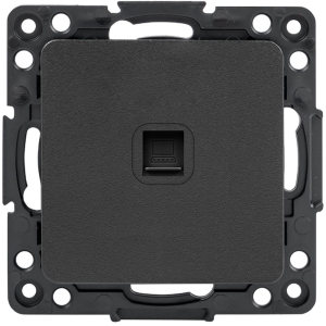 Розетка EKF Стокгольм RJ-45 1-местная черный