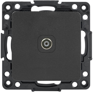 Розетка EKF Стокгольм TV 1-местная 75Ом 5-862МГц черная