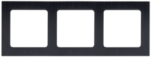 Рамка EKF Стокгольм 3-местная металлическая черная