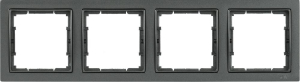 Рамка 4 мест. квадратная IEK BOLERO Q1 РУ-4-БА антрацит