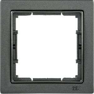 Рамка IEK BOLERO 1 пост антрацит