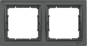 Рамка 2 мест. квадратная IEK BOLERO Q1 РУ-2-БА антрацит