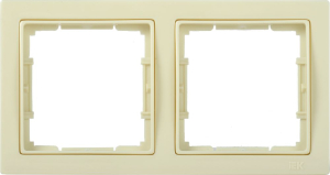 Рамка 2 мест. квадратная IEK BOLERO Q1 РУ-2-БК кремовый