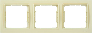 Рамка 3 мест. квадратная IEK BOLERO Q1 РУ-3-БК кремовый