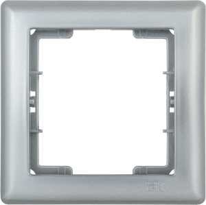 Рамка IEK Bolero РГ-1-БК 1-местная серебристый
