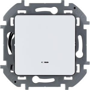 Переключатель Legrand Inspiria 673660 1 клавиша с индикатором белый