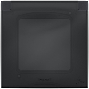 Рамка с защитной крышкой IP 44 LEGRAND INSPIRIA антрацит
