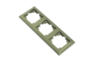 Рамка OBI Ariadne 3 поста коричневый металлик