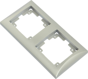 Рамка OBI Ariadne 2 поста серебро