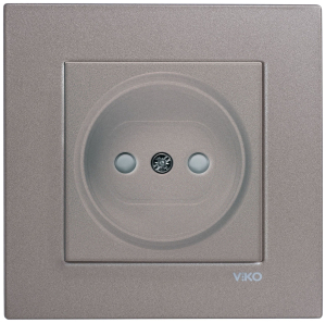 Розетка ViKo Novella без заземления антрацит