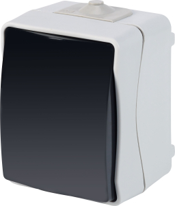 Выключатель 397678 1 клавиша серый