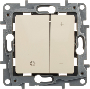 Регулятор Legrand Etika 2 клавиши светло-серый