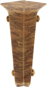 Внутренний угол напольного плинтуса WINART TERA антрацит 72 мм 2 шт