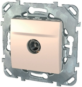 Розетка Schneider Electric Unica TV 1 светло-серый