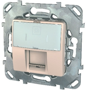 Розетка Schneider Electric UNICA RJ45 бежевый