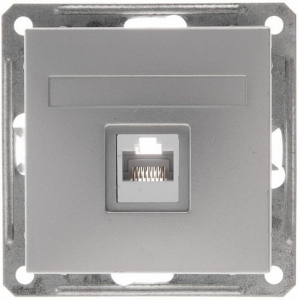 Розетка Schneider Electric W59 RJ45 серебряный