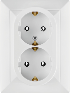 Розетка OBI Julietta 2 поста белая