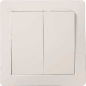 Выключатель OBI MARIBO 311565 2 клавиши проходной белый