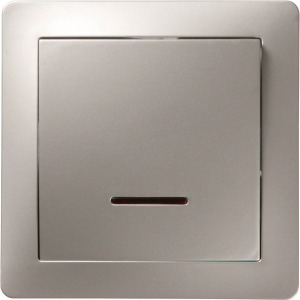 Выключатель OBI Maribo 1 клавиша с индикатором серебро