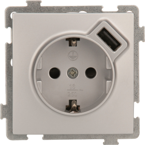 Розетка OBI MARIBO 311619 серебро