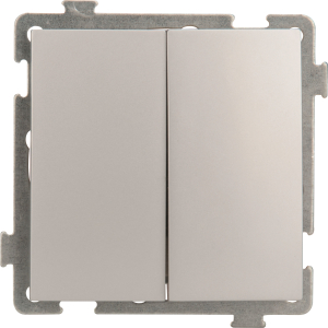 Выключатель прjходной OBI Maribo 2 клавиши серебро