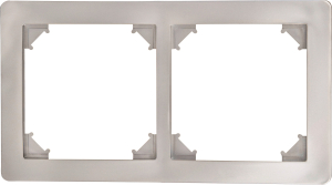 Рамка OBI MARIBO 2 поста серебро