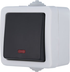 Выключитель CROSSLINK AQUA 1 клавиша серый