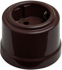 Розетка BIRONI коричневая