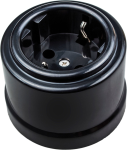 Розетка BIRONI Лизетта черная