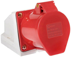 Розетка EKF PROxima PS-115-16-380 красная