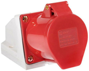 Розетка EKF PROxima PS-114-16-380 красная